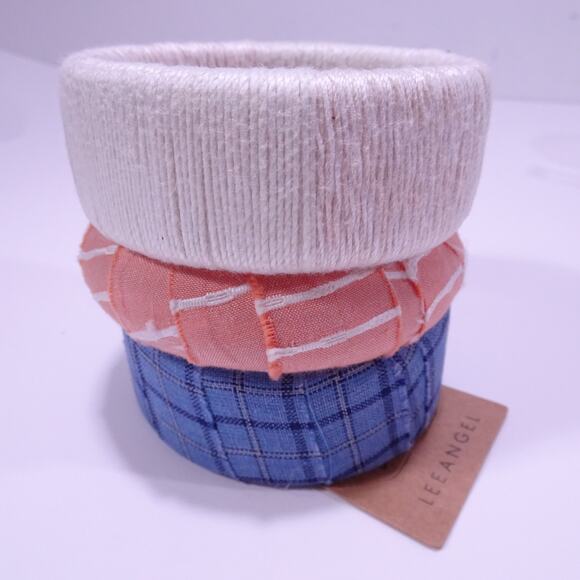 Lee Angel Women's Summer Vibes Mixed Media Wrapped Bangle Bracelet Set NWT 145 - Picture 1 of 10